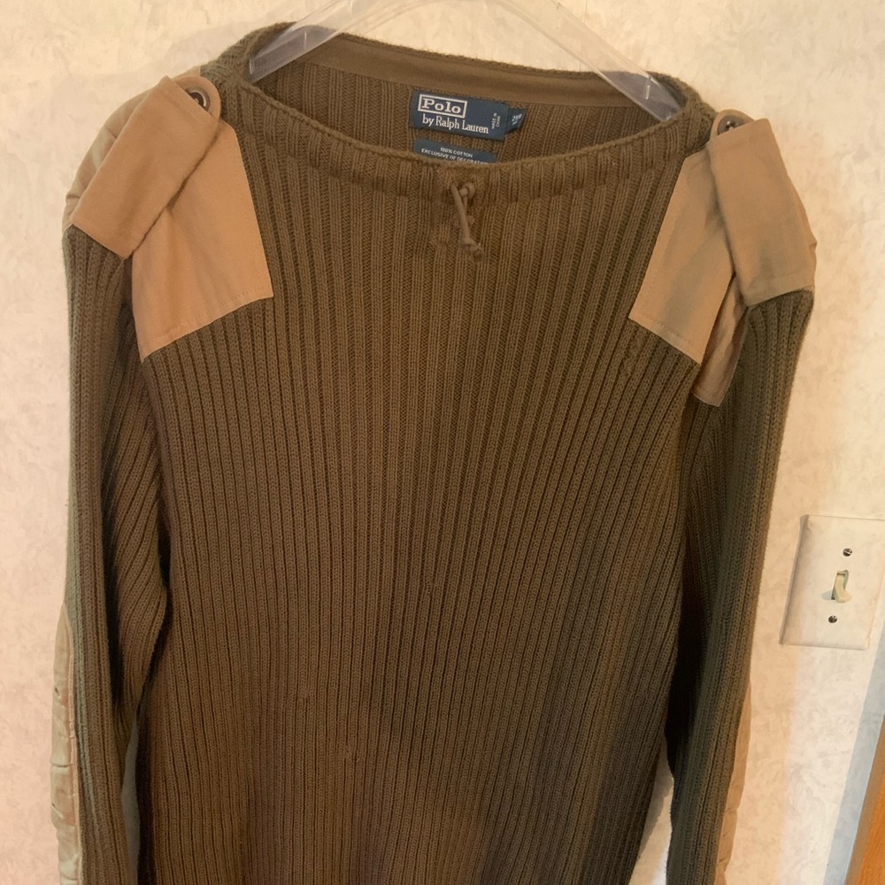 Green polo sweater